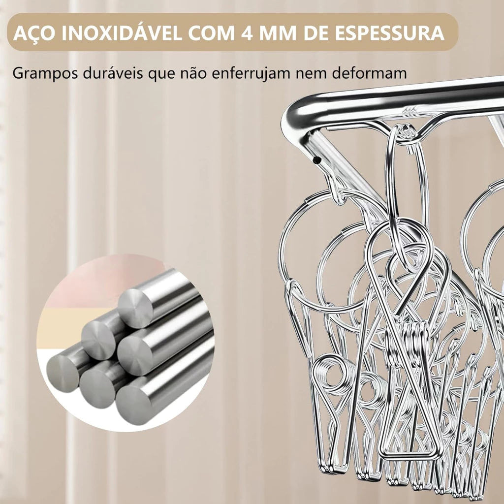 Varal para Roupa Íntima e Meia - 40 Prendedores