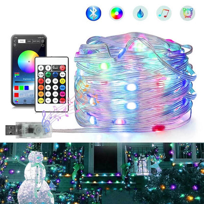 Pisca Pisca de Natal em Fita Led com Controle via Bluetooth