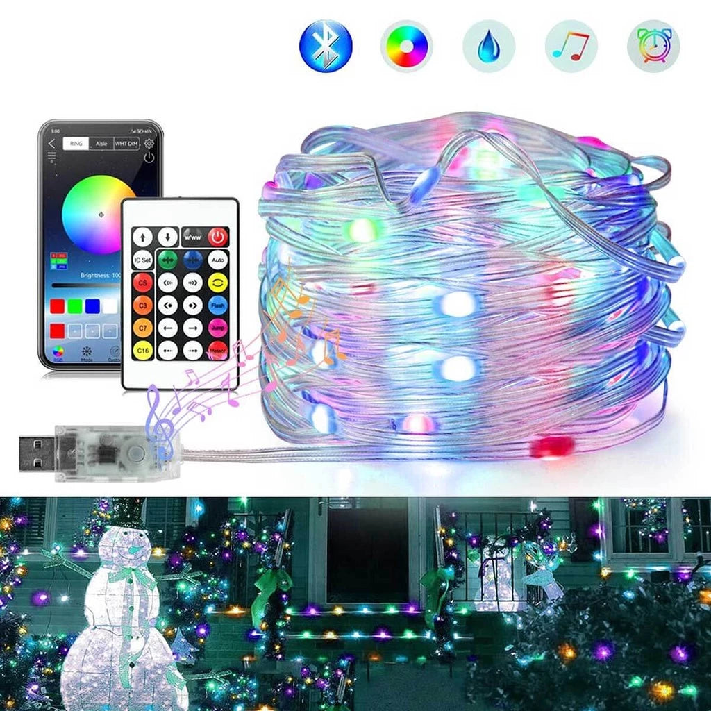 Pisca Pisca de Natal em Fita Led com Controle via Bluetooth